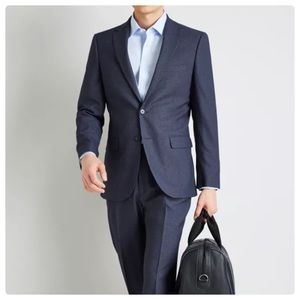 NWOT Moss Bros. Esq. Regular Fit Blue Speckle Suit Jacket Blazer Size EU 66